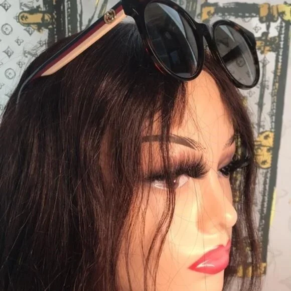 New Authentic Gucci GG0416SK 003 Havana Brown Gradient  display picture 2